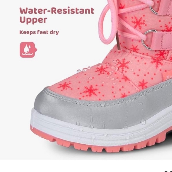 Cozy Pink and White Snow Boots - Picture 5 of 6